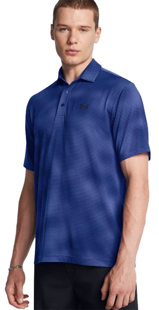 Under Armour Playoff 3.0 Printed pánské polo, modro/černé