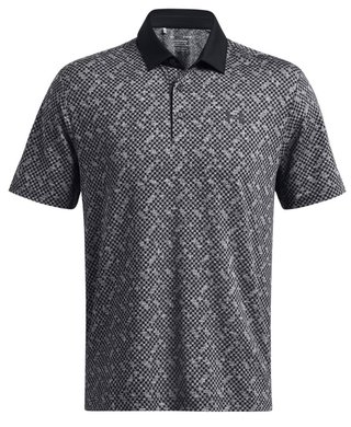 Under Armour Playoff 3.0 Check Jaquard pánské polo, černo/bílé