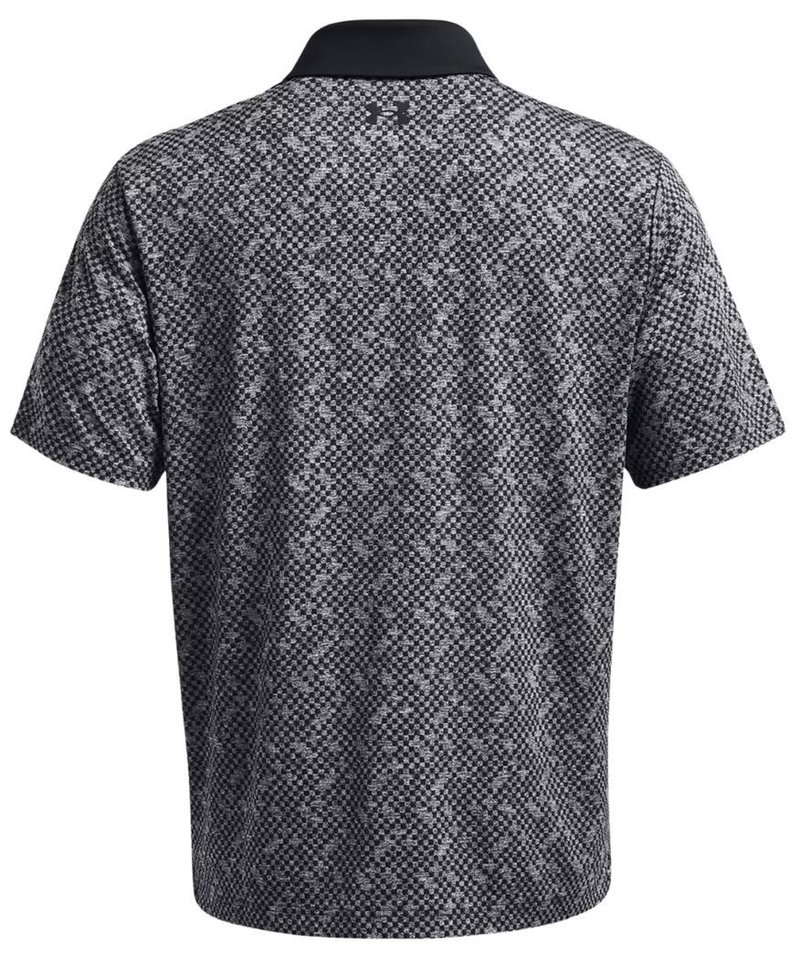 Under Armour Playoff 3.0 Check Jaquard pánské polo, černo/bílé