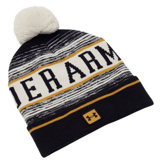 Under Armour Halftime Pom Beanie zimní čepice, summit white/golden yellow