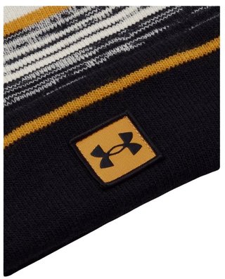 Under Armour Halftime Pom Beanie zimní čepice, summit white/golden yellow