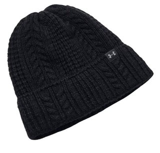 Under Armour Halftime Cable Knit dámská zimní čepice, černá