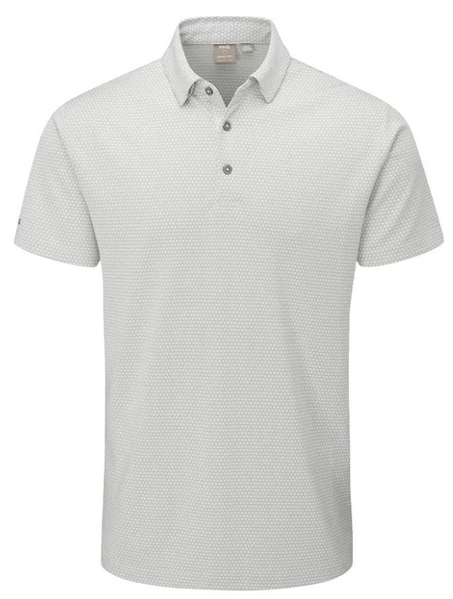 PING Halcyon Honeycomb pánské polo, silver multi