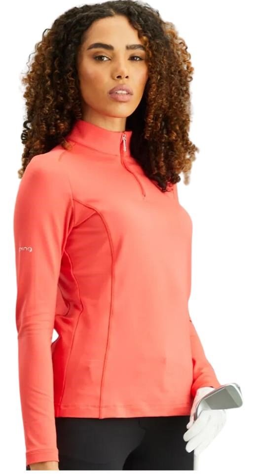 PING Aveline Half Zip dámská mikina, cayenne