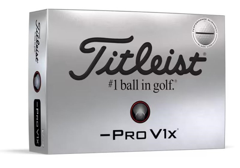 Titleist Pro V1x Left Dash Performance Alignment Black golfové míčky
