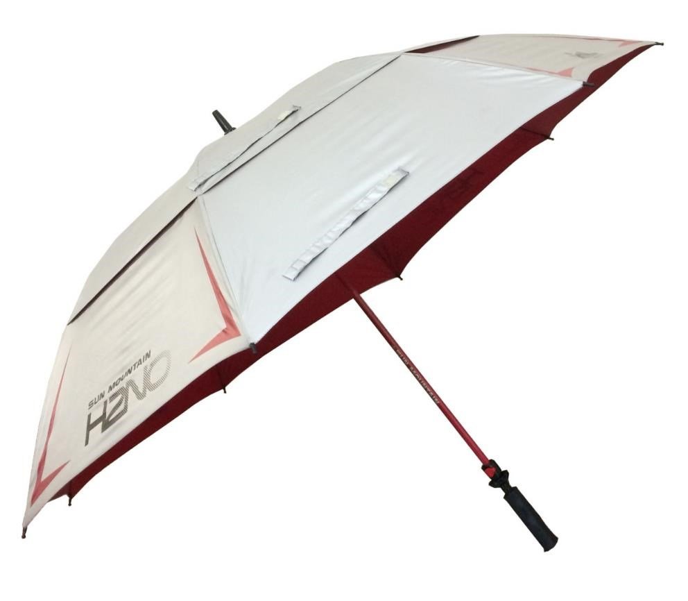 Sun Mountain H2NO Chrome UV golfový deštník 68", červený
