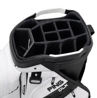 Ping DLX cart bag, bílo/šedo/modrý