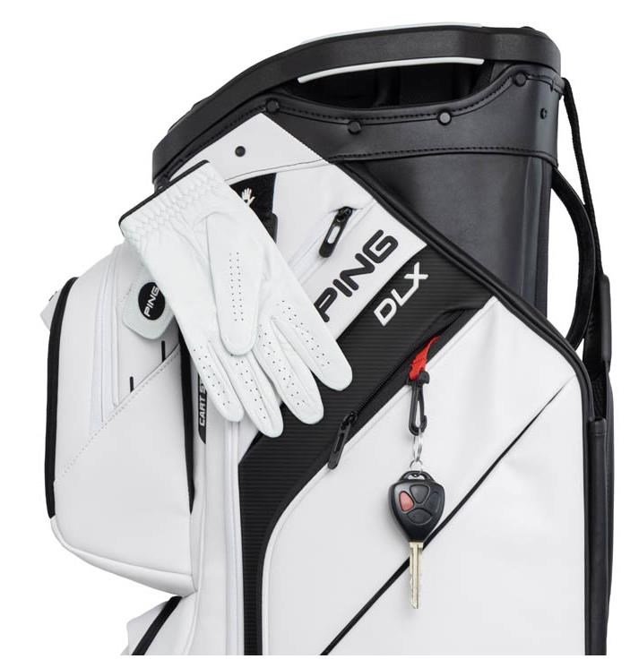Ping DLX cart bag, bílo/šedo/modrý