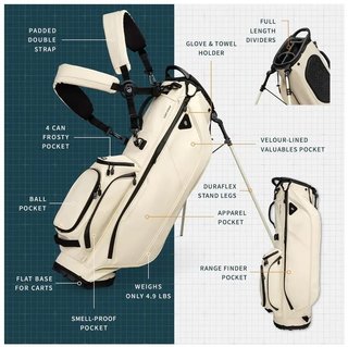 Sunday Golf Ryder S-Class stand bag, cream