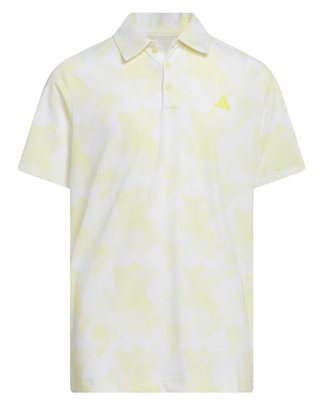 Adidas Printed Scripted dětské polo, bílo/žluté