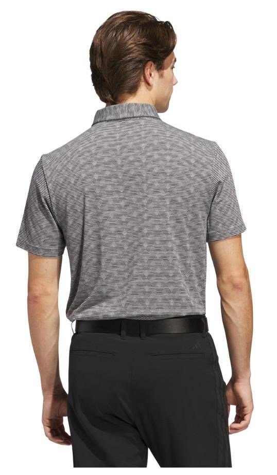 Adidas Go-To Printed Stripe pánské polo, grey three mel/black