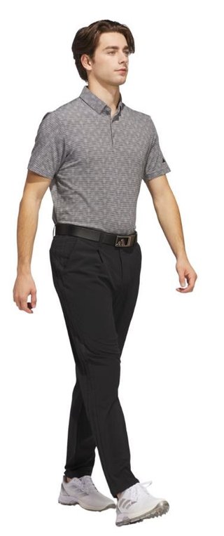 Adidas Go-To Printed Stripe pánské polo, grey three mel/black
