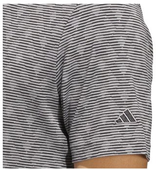 Adidas Go-To Printed Stripe pánské polo, grey three mel/black