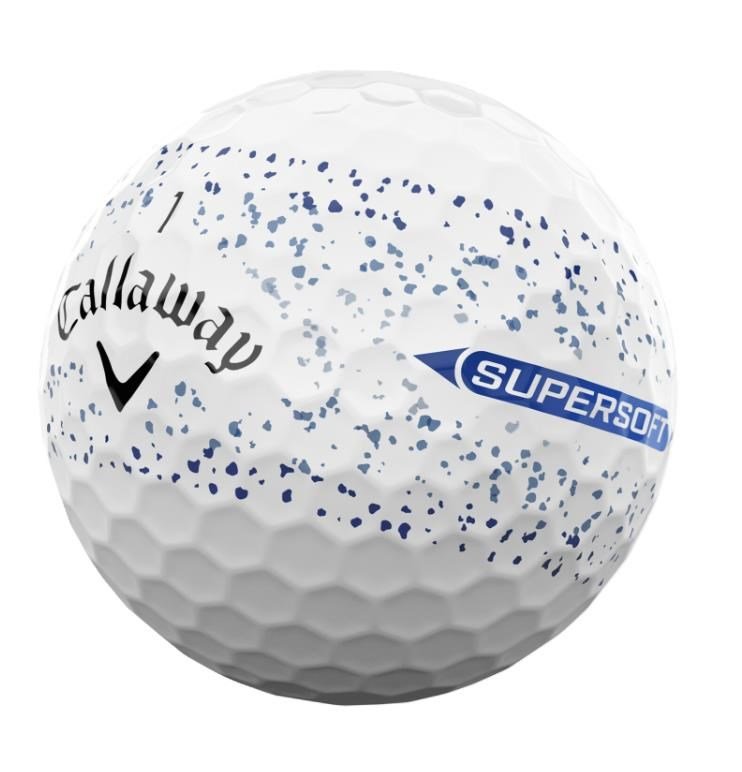 Callaway Supersoft Splatter 360 Blue golfové míčky
