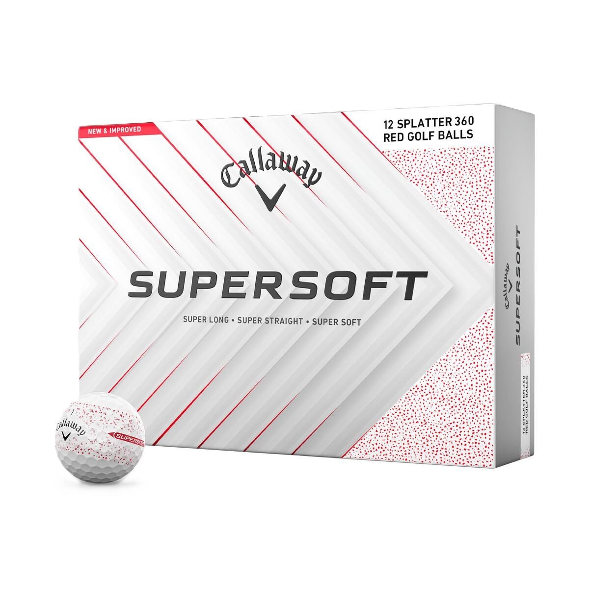 Callaway Supersoft Splatter 360 Red golfové míčky