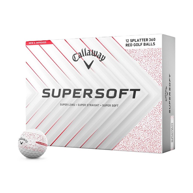 Callaway Supersoft Splatter 360 Red golfové míčky