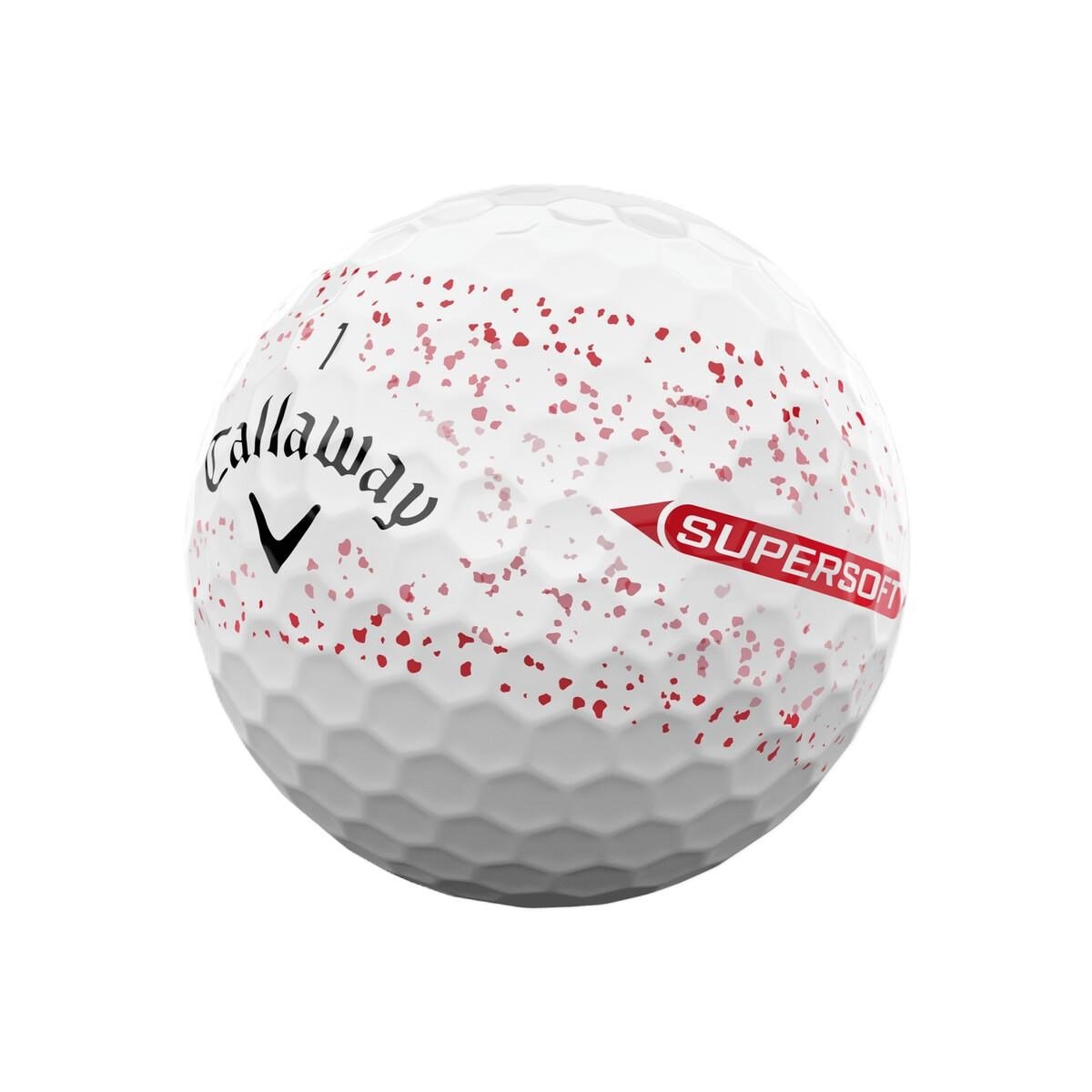 Callaway Supersoft Splatter 360 Red golfové míčky