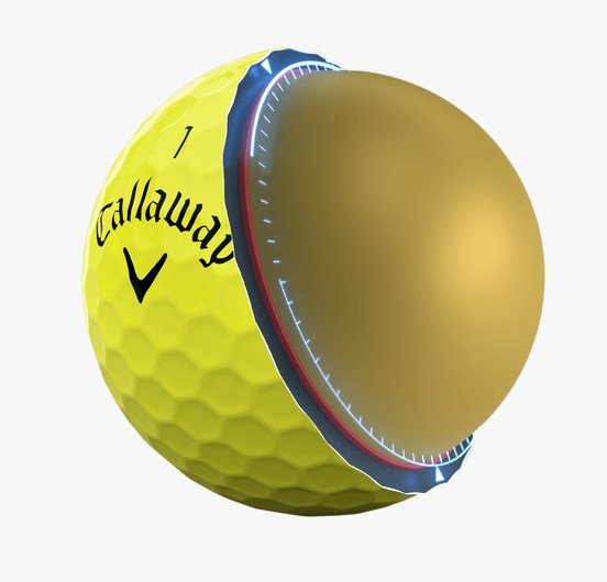 Callaway Warbird Distance+ golfové míčky, žluté