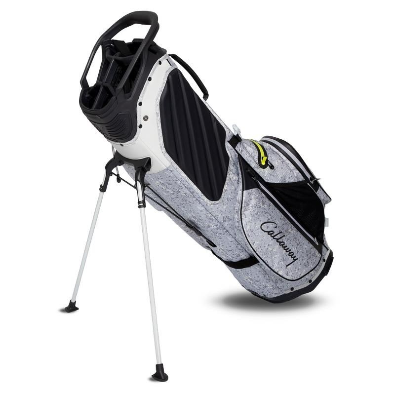 Callaway Fairway Plus HD stand bag, grey splatter paint/flo yellow