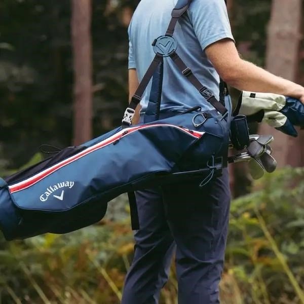 Callaway Carry+ stand bag, modro/bílo/červený