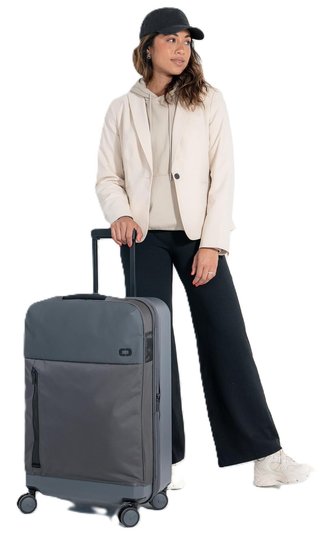 Ogio Pace Pro Hybrid Checked 74L cestovní zavazadlo, grey pinstripe