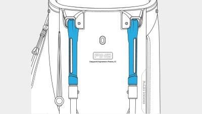 Ping Hoofer Monsoon stand bag, černo/modrý