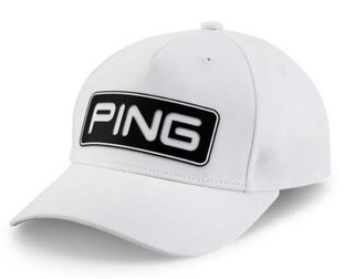 Ping Tour Classic dětská golfová kšiltovka, bílá