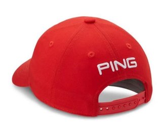 Ping Tour Classic dětská golfová kšiltovka, červená