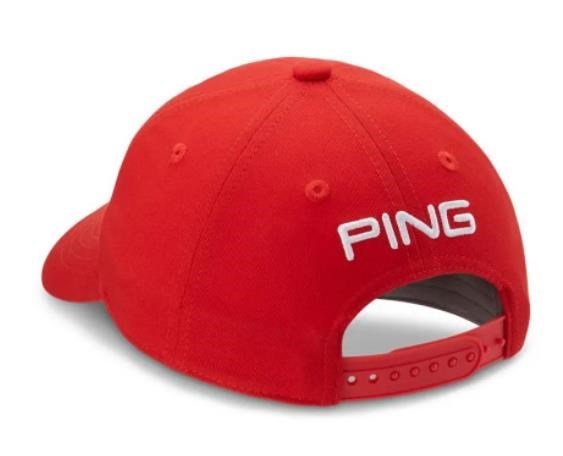 Ping Tour Classic dětská golfová kšiltovka, červená