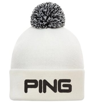 PING Classic Bobble pánská zimní čepice, bílá