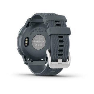 Garmin Approach S44 golfové GPS hodinky, hliníková luneta Silver, silikonový řemínek Twilight