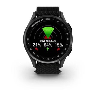Garmin Approach S50 golfové GPS hodinky, hliníková luneta Slate, nylonový řemínek Black ComfortFit