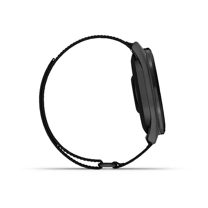 Garmin Approach S50 golfové GPS hodinky, hliníková luneta Slate, nylonový řemínek Black ComfortFit