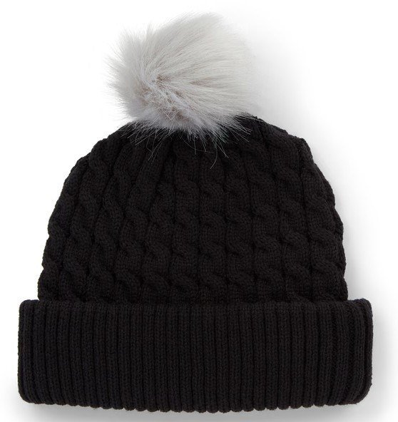 Titleist Cable Knit Pom Pom dámská zimní čepice, černá