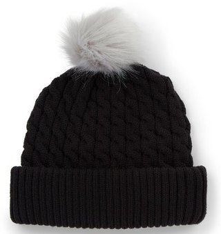 Titleist Cable Knit Pom Pom dámská zimní čepice, černá