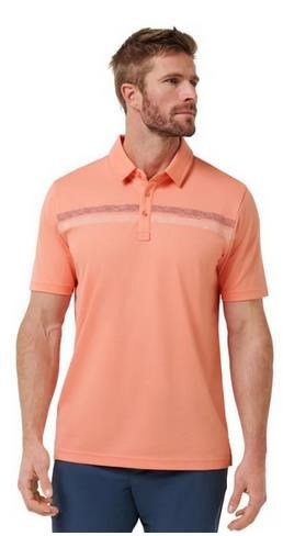 Travis Mathew Roaming Routes pánské polo, coral fusion