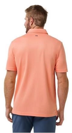 Travis Mathew Roaming Routes pánské polo, coral fusion