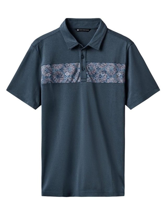 Travis Mathew Good Good Acropolis pánské polo, mood indigo/vintage indigo