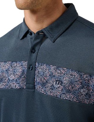 Travis Mathew Good Good Acropolis pánské polo, mood indigo/vintage indigo