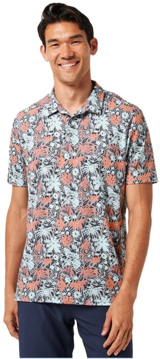 Travis Mathew Featherweight sand pánské polo, heather medium grey