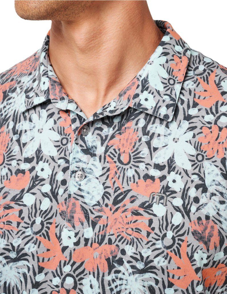 Travis Mathew Featherweight sand pánské polo, heather medium grey
