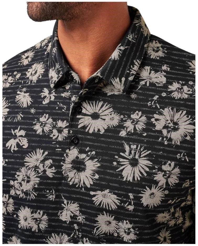 Travis Mathew Shaved Grove pánské polo, černé