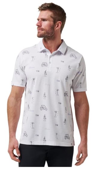 Travis Mathew Lost City pánské polo, bílé