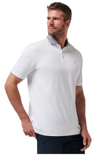 Travis Mathew Reservation Number pánské polo, bílé