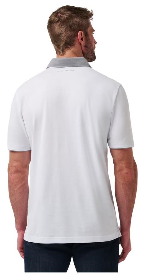 Travis Mathew Reservation Number pánské polo, bílé