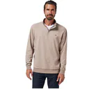 Travis Mathew CLOUD QUARTER ZIP 2.0 pánská fleecová mikina, béžová
