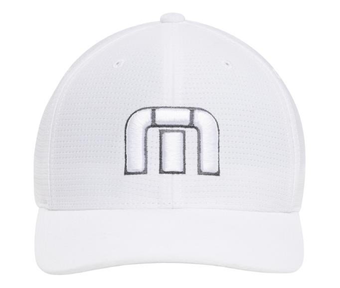 Travis Mathew B-Bahamas Fitted pánská golfová kšiltovka, bílá