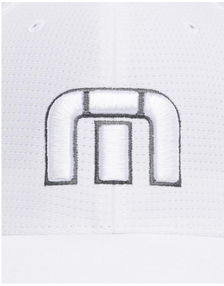 Travis Mathew B-Bahamas Fitted pánská golfová kšiltovka, bílá