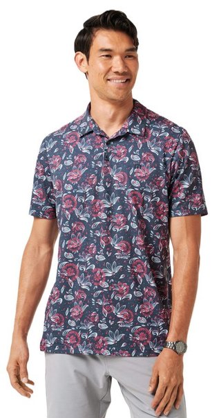 Travis Mathew FEATHERWEIGHT FLOURISH pánské polo, mood indigo/vintage indigo