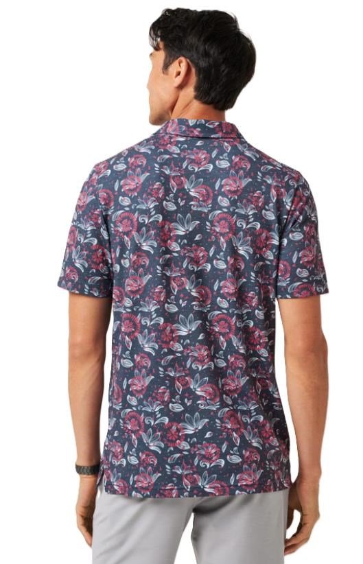 Travis Mathew FEATHERWEIGHT FLOURISH pánské polo, mood indigo/vintage indigo